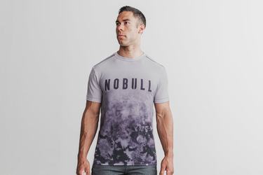 T-Shirt Nobull Dip-Dye Homme Violette | WN8941236