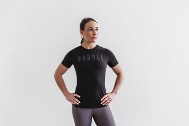 T-Shirt Nobull Femme Noir | UB3947526
