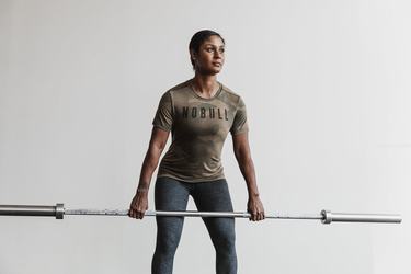 T-Shirt Nobull Femme Vert Camouflage | YN0174983