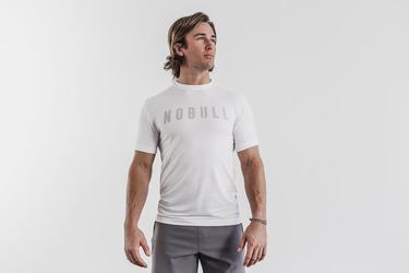 T-Shirt Nobull Homme Blanche | QT0974268