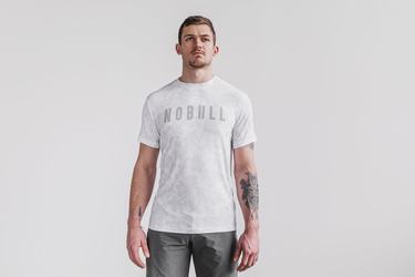 T-Shirt Nobull Homme Blanche Rose | GE2087345