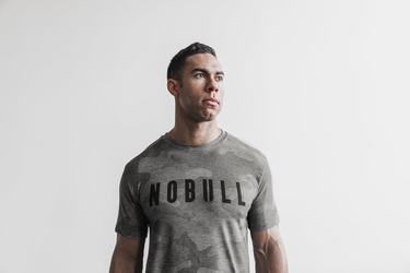 T-Shirt Nobull Homme Grise Camouflage | XG5017634