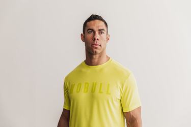T-Shirt Nobull Homme Jaune | PY6259748