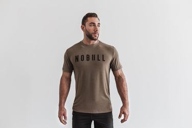 T-Shirt Nobull Homme Marron Clair | EI0249875