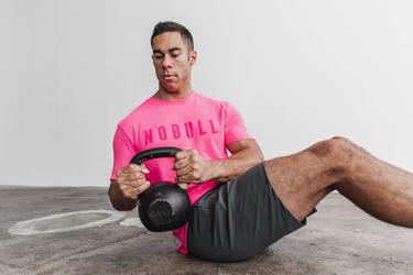 T-Shirt Nobull Homme Rose | CO0538127