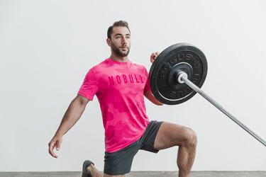T-Shirt Nobull Homme Rose Camouflage | MX7198043