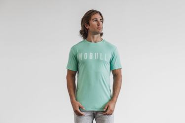 T-Shirt Nobull Homme Turquoise Clair | ZM3290157