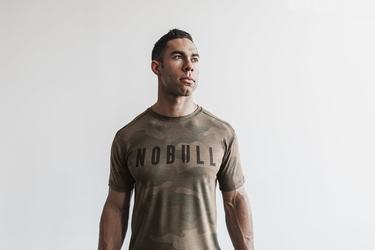 T-Shirt Nobull Homme Vert Camouflage | JS5394867