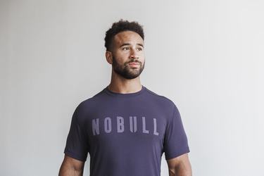 T-Shirt Nobull Homme Violette Foncé | UM4052761