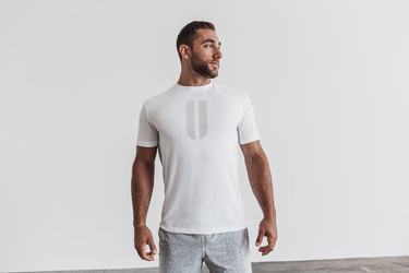 T-Shirt Nobull Horns Homme Blanche | BG8264319
