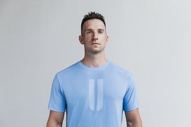 T-Shirt Nobull Horns Homme Bleu | QT6397520