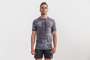 T-Shirt Nobull Horns Homme Grise Camouflage | GN5372489