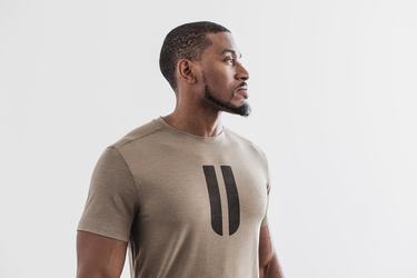 T-Shirt Nobull Horns Homme Marron Clair | SN2347659