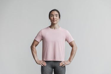 T-Shirt Nobull Lightweight Boxy Femme Rose | RC9286145