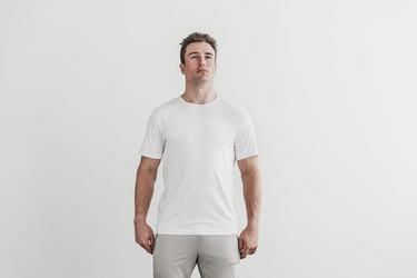 T-Shirt Nobull Lightweight Homme Blanche | XP9048563