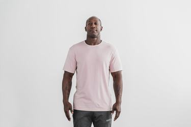 T-Shirt Nobull Lightweight Homme Rose | RD1274563