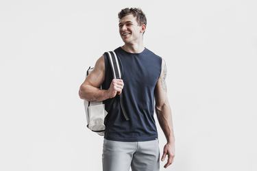 T-Shirt Nobull Lightweight Sans Manches Homme Bleu Marine | HI6073548