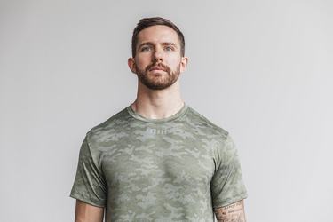 T-Shirt Nobull Lightweight Textured Homme Camouflage | FD0923487