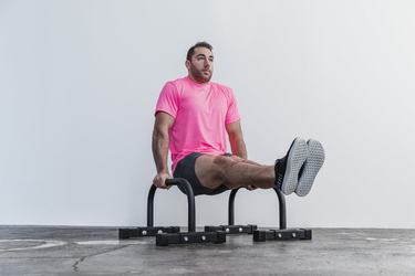 T-Shirt Nobull Lightweight Textured Homme Rose Camouflage | ZF1542809