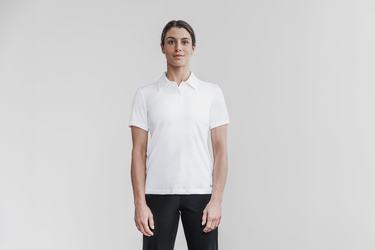 T-Shirt Nobull Lightweight Textured Polo Femme Blanche Camouflage | UT8124367