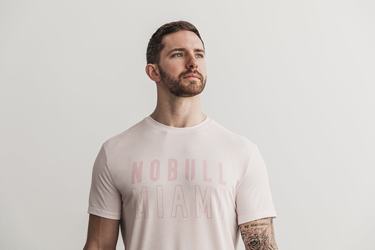 T-Shirt Nobull Miami Homme Rose | YF2468975