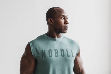 T-Shirt Nobull Sans Manches Homme Bleu | TE9260387