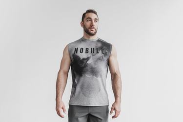 T-Shirt Nobull Sans Manches Homme Grise | NV3486591
