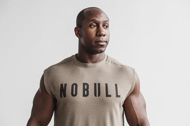 T-Shirt Nobull Sans Manches Homme Marron Clair | AU1382465