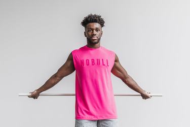 T-Shirt Nobull Sans Manches Homme Rose | AK3694870