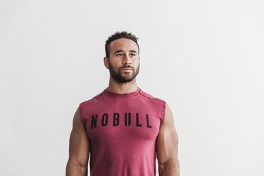 T-Shirt Nobull Sans Manches Homme Rouge | RS6392407