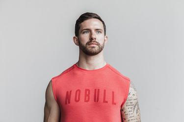 T-Shirt Nobull Sans Manches Homme Rouge | VI4830951