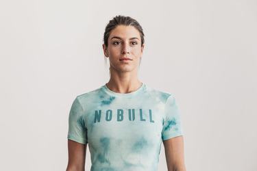 T-Shirt Nobull Tie-Dye Femme Turquoise Clair | MF6134078