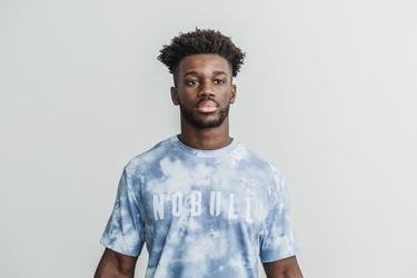 T-Shirt Nobull Tie-Dye Homme Bleu | YG6218473