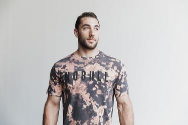 T-Shirt Nobull Tie-Dye Homme Marron Noir | SB8569741