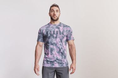 T-Shirt Nobull Tie-Dye Homme Rose | SX8391657