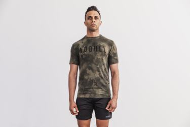 T-Shirt Nobull Tie-Dye Homme Vert | CW3824609