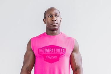 T-Shirt Nobull Wodapalooza Sans Manches Homme Rose | JS8174032