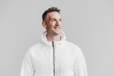 Veste Nobull Arctic Zip-up Homme Blanche | WV6879310