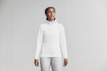 Veste Nobull Quilted Zip-up Femme Blanche | WL1854236